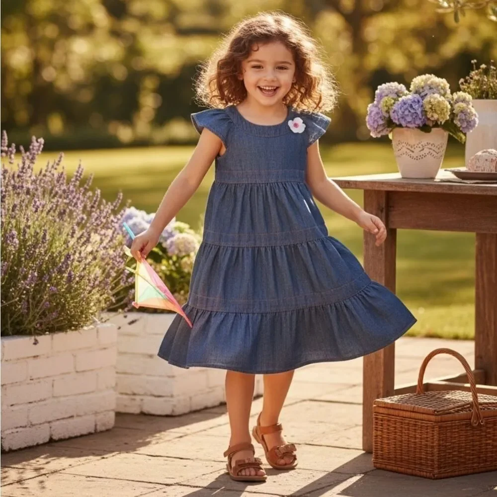 Gymboree Girls' Blue Denim Dress